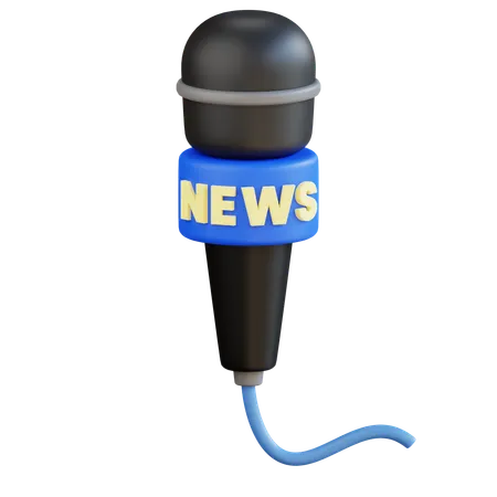 3 D Microphone News Icon Illustration 3D Icon