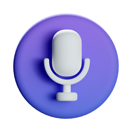 Microphone Record  3D Icon