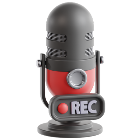 Microphone Recording  3D Icon