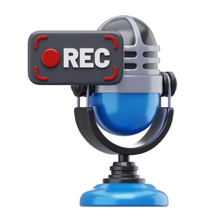 Microphone Recording  3D Icon