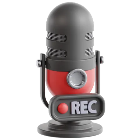 Microphone Recording  3D Icon