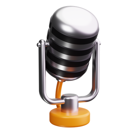 Microphone rétro  3D Icon