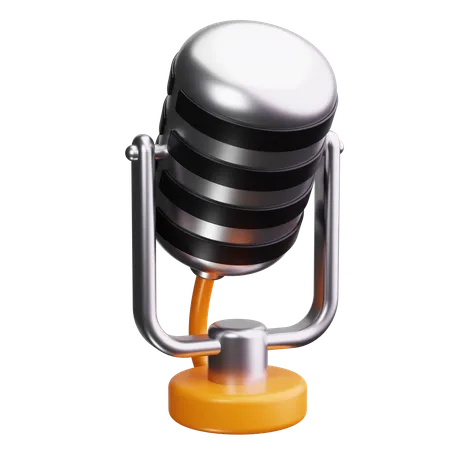 Microphone rétro  3D Icon