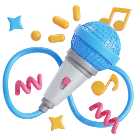 Microphone singing  3D Icon