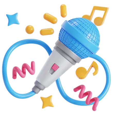 Microphone singing  3D Icon