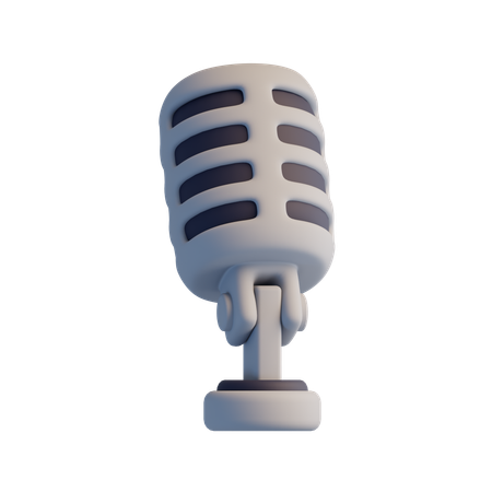 Microphone Vintage  3D Icon