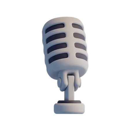 Microphone Vintage  3D Icon