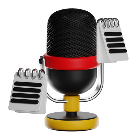 Microphone vintage avec filtre anti-pop  3D Icon