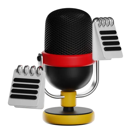 Microphone vintage avec filtre anti-pop  3D Icon