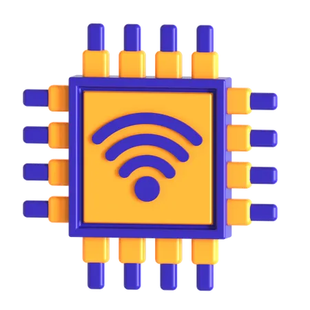 Microprocesador  3D Icon