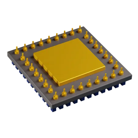 Microprocessador  3D Icon