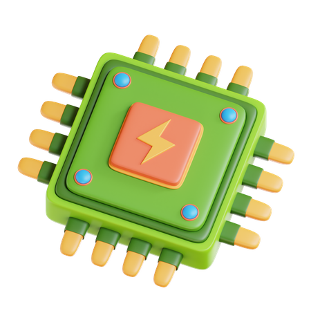 Microprocessador  3D Icon