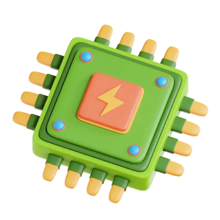 Microprocessador  3D Icon