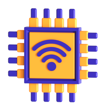 마이크로프로세서  3D Icon