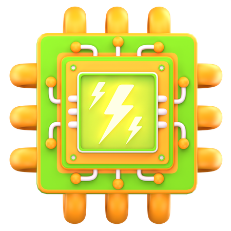 Microprocessor  3D Icon