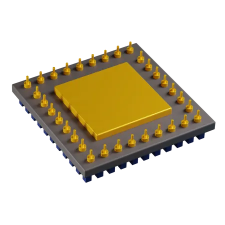 Microprocessor  3D Icon