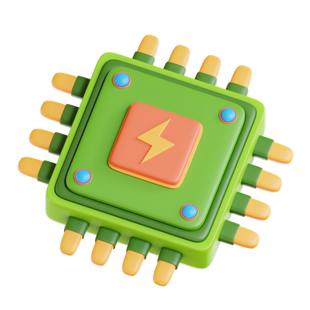 Microprocessor  3D Icon