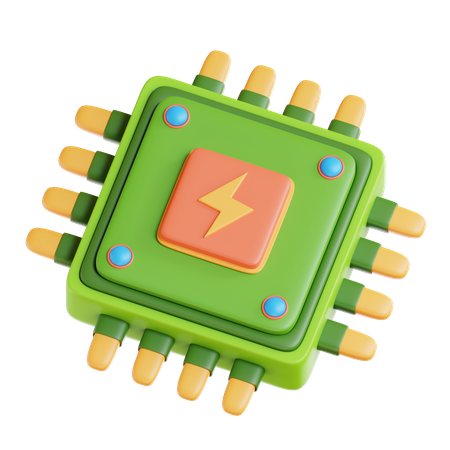 Microprocessor  3D Icon