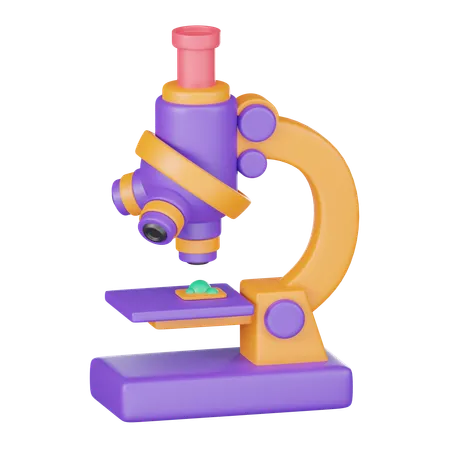 3 D Microscope 3 D Render Illustration 3D Icon