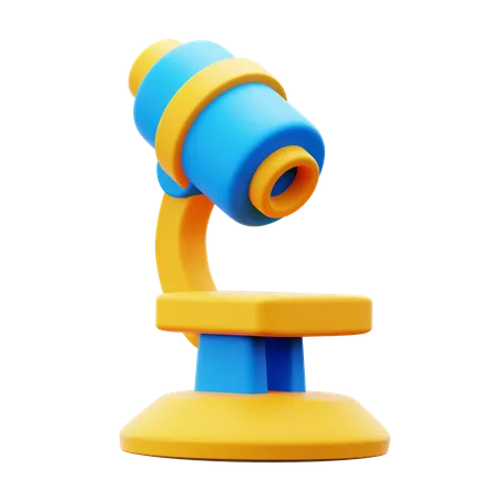 Microscope Laboratory Science Biology Education Tool 3 D Icon Illustration Render Design 3D Icon