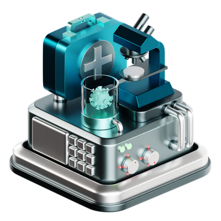 Microscope  3D Icon