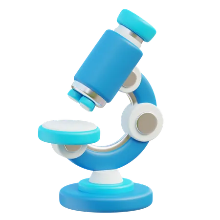 A 3 D Illustration Of A Modern Blue And White Microscope Ideal For Scientific Research Laboratory And Educational Content In Biology And Medicine 3D Icon