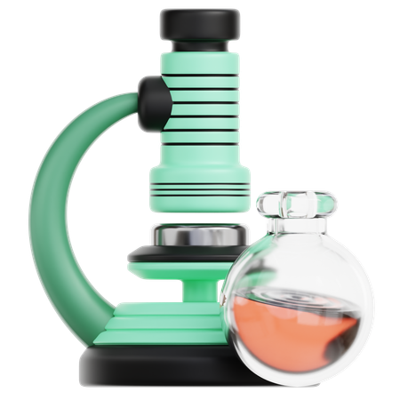 Microscope  3D Icon