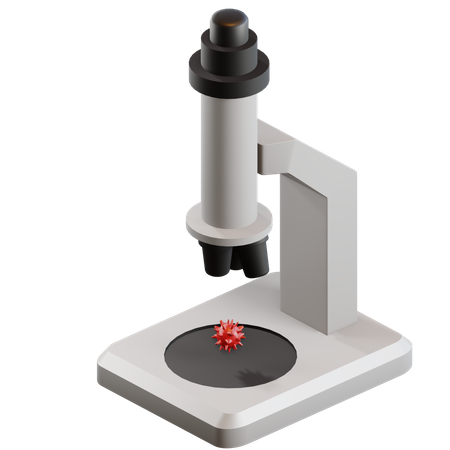 Microscope  3D Icon