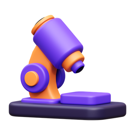 Microscope  3D Icon