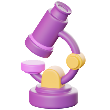 Microscope  3D Icon