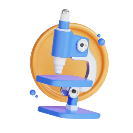 Microscope  3D Icon