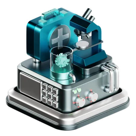 Microscope  3D Icon