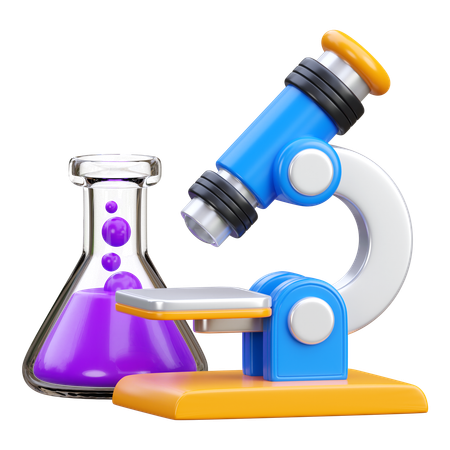 Microscope  3D Icon