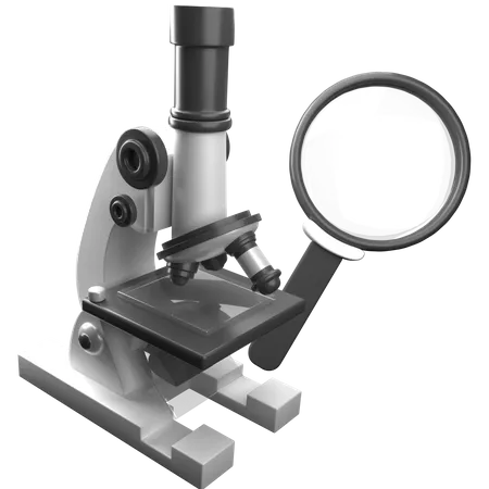 Microscope  3D Icon