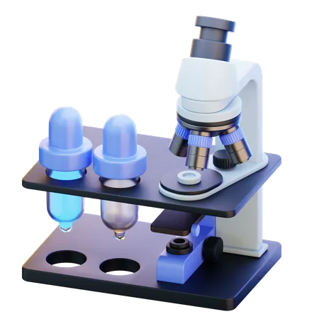 Microscope  3D Icon