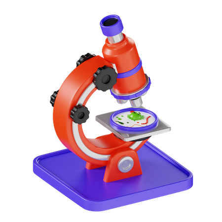 Microscope  3D Icon