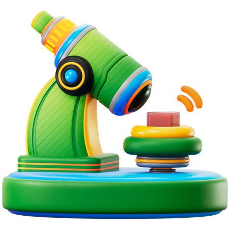 Microscope  3D Icon
