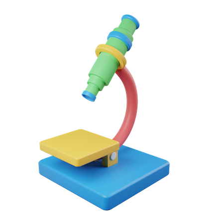 Microscope  3D Illustration