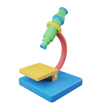 Microscope  3D Illustration