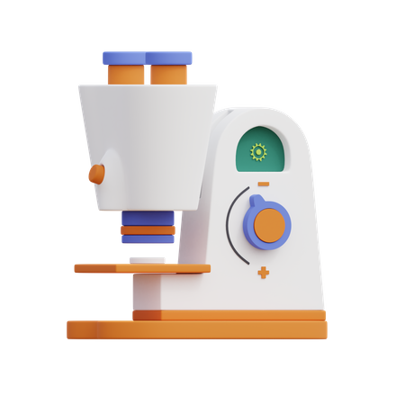 Microscope  3D Illustration