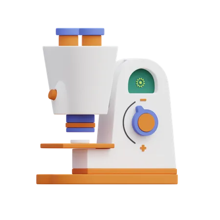 Microscope  3D Illustration