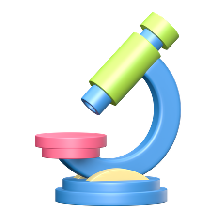 Microscope  3D Illustration