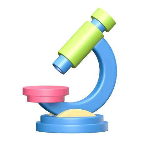 Microscope  3D Illustration