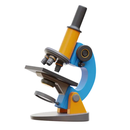 Microscope  3D Illustration