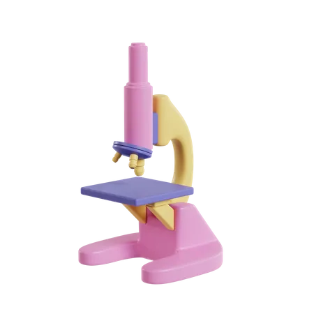 Microscope  3D Illustration