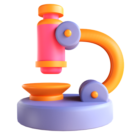 Microscope  3D Illustration