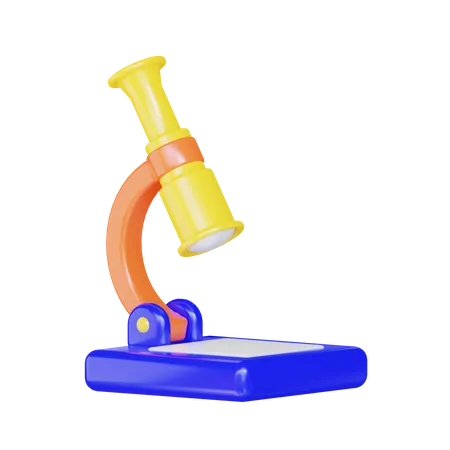 Microscope  3D Illustration