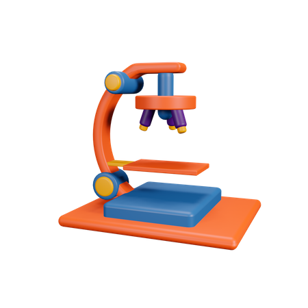 Microscope  3D Illustration