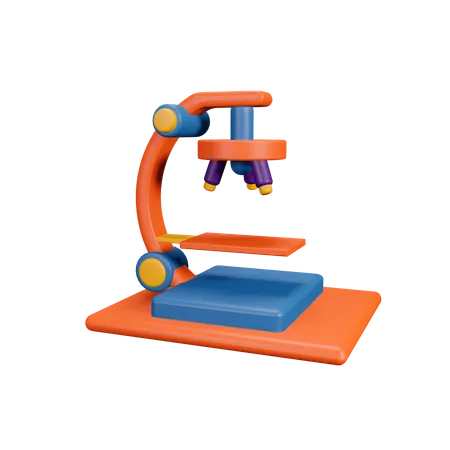 Microscope  3D Illustration