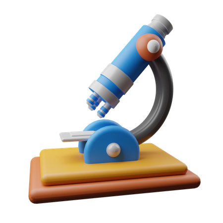 Microscope  3D Illustration